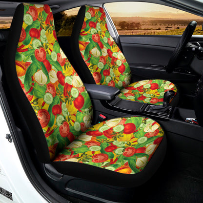 Vegan Pattern Print Universal Fit Car Seat Covers