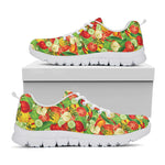 Vegan Pattern Print White Sneakers