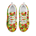 Vegan Pattern Print White Sneakers