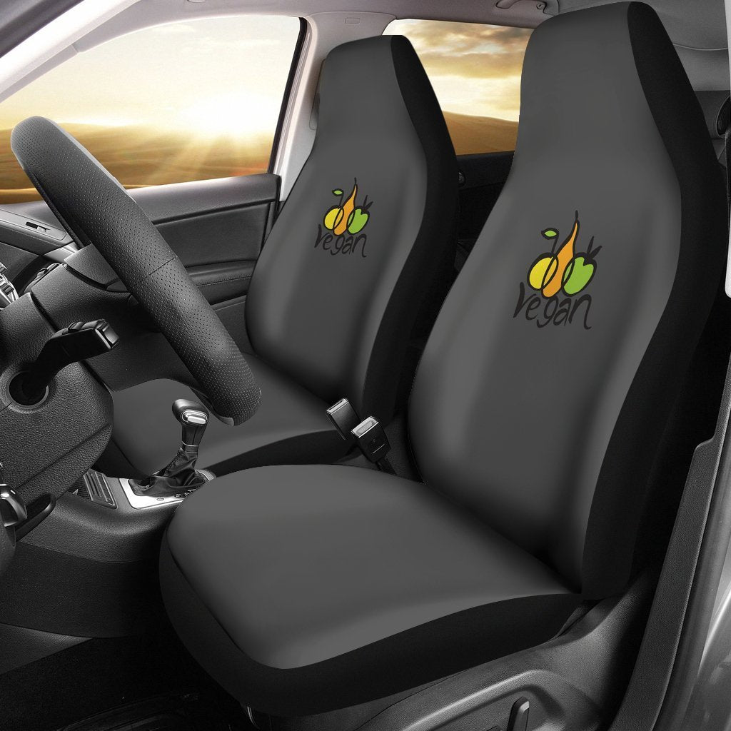 Vegan Symbol Universal Fit Car Seat Covers GearFrost