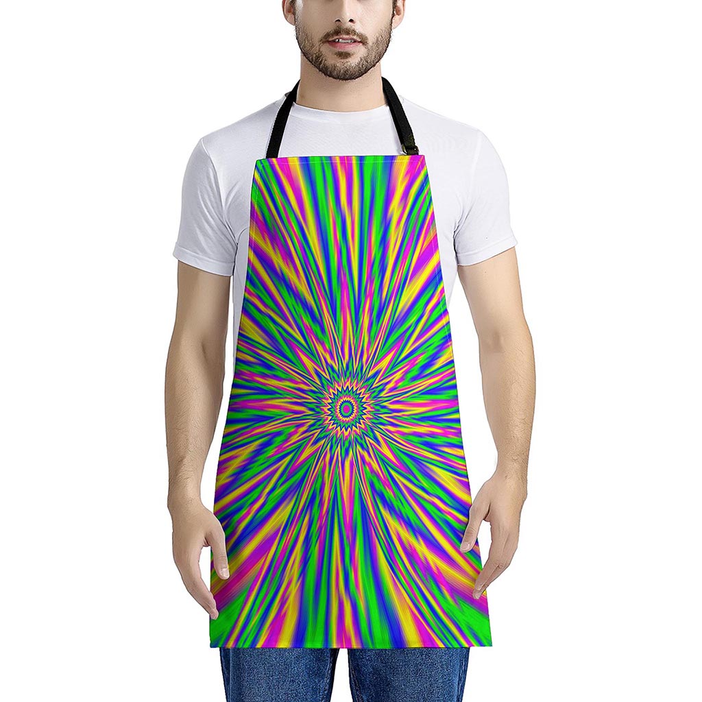 Vibrant Psychedelic Optical Illusion Apron