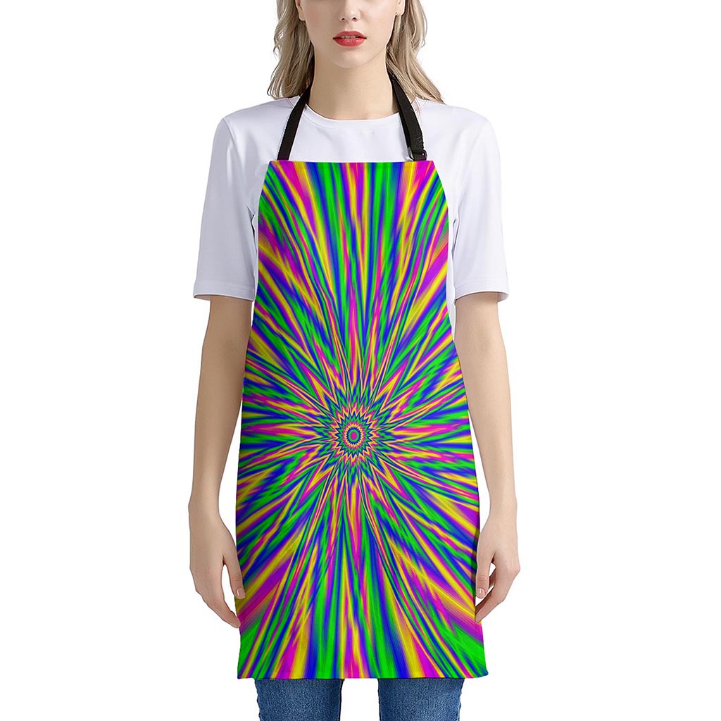 Vibrant Psychedelic Optical Illusion Apron