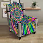 Vibrant Psychedelic Optical Illusion Armchair Protector