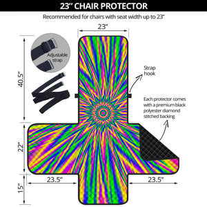 Vibrant Psychedelic Optical Illusion Armchair Protector