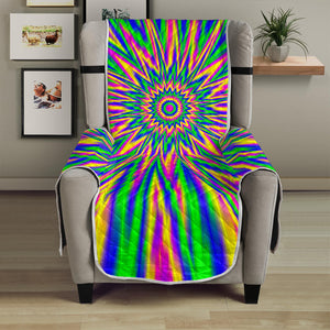 Vibrant Psychedelic Optical Illusion Armchair Protector