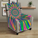 Vibrant Psychedelic Optical Illusion Armchair Protector