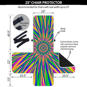 Vibrant Psychedelic Optical Illusion Armchair Protector