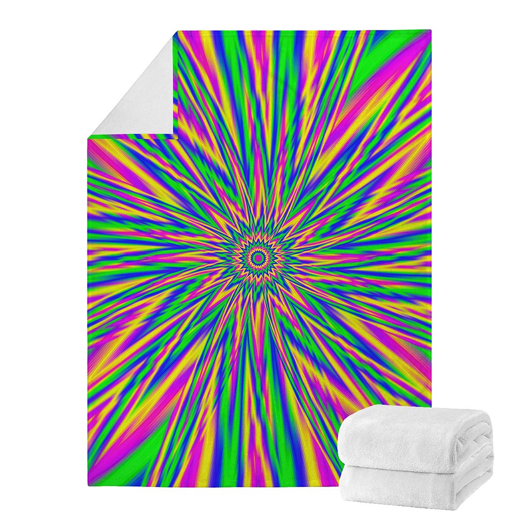 Vibrant Psychedelic Optical Illusion Blanket