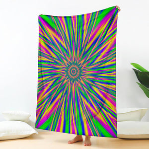 Vibrant Psychedelic Optical Illusion Blanket