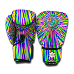 Vibrant Psychedelic Optical Illusion Boxing Gloves