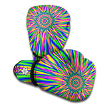 Vibrant Psychedelic Optical Illusion Boxing Gloves