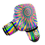 Vibrant Psychedelic Optical Illusion Boxing Gloves