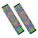 Vibrant Psychedelic Optical Illusion Car Seat Belt Covers
