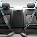 Vibrant Psychedelic Optical Illusion Car Seat Belt Covers