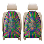 Vibrant Psychedelic Optical Illusion Car Seat Organizers