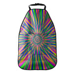 Vibrant Psychedelic Optical Illusion Car Seat Organizers