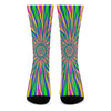 Vibrant Psychedelic Optical Illusion Crew Socks