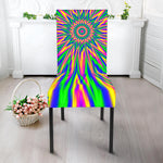 Vibrant Psychedelic Optical Illusion Dining Chair Slipcover