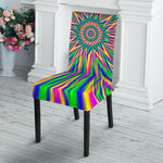Vibrant Psychedelic Optical Illusion Dining Chair Slipcover