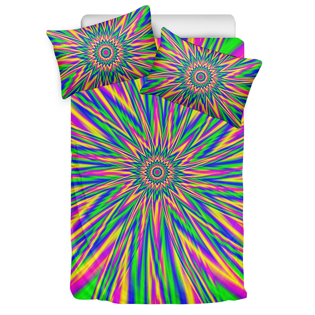 Vibrant Psychedelic Optical Illusion Duvet Cover Bedding Set