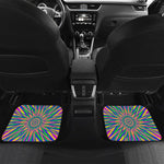 Vibrant Psychedelic Optical Illusion Front and Back Car Floor Mats