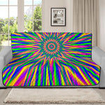 Vibrant Psychedelic Optical Illusion Futon Protector