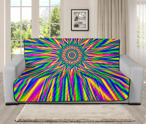 Vibrant Psychedelic Optical Illusion Futon Protector