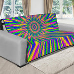 Vibrant Psychedelic Optical Illusion Futon Protector