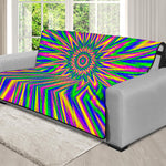 Vibrant Psychedelic Optical Illusion Futon Protector