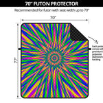 Vibrant Psychedelic Optical Illusion Futon Protector