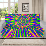 Vibrant Psychedelic Optical Illusion Futon Protector