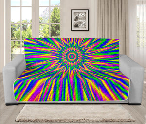 Vibrant Psychedelic Optical Illusion Futon Protector