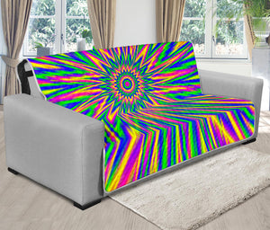 Vibrant Psychedelic Optical Illusion Futon Protector