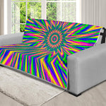 Vibrant Psychedelic Optical Illusion Futon Protector