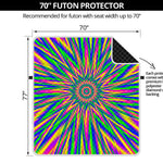 Vibrant Psychedelic Optical Illusion Futon Protector