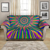 Vibrant Psychedelic Optical Illusion Loveseat Protector