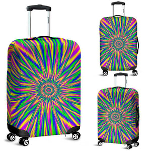 Vibrant Psychedelic Optical Illusion Luggage Cover GearFrost