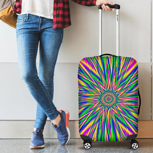 Vibrant Psychedelic Optical Illusion Luggage Cover GearFrost