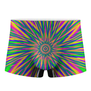 Vibrant Psychedelic Optical Illusion Men's Boxer Briefs