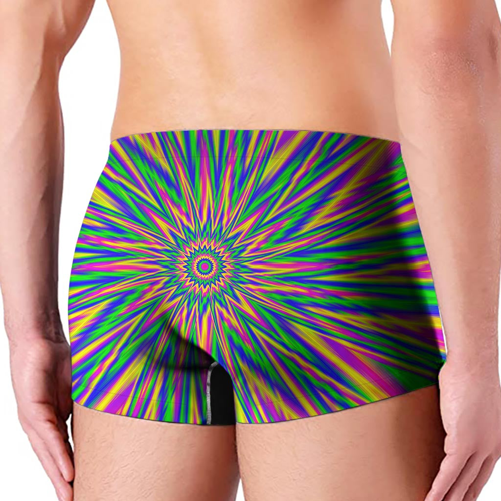 Vibrant Psychedelic Optical Illusion Men's Boxer Briefs