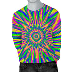 Vibrant Psychedelic Optical Illusion Men's Crewneck Sweatshirt GearFrost