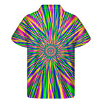 Vibrant Psychedelic Optical Illusion Men's Short Sleeve Shirt
