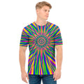 Vibrant Psychedelic Optical Illusion Men's T-Shirt