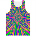 Vibrant Psychedelic Optical Illusion Men's Tank Top