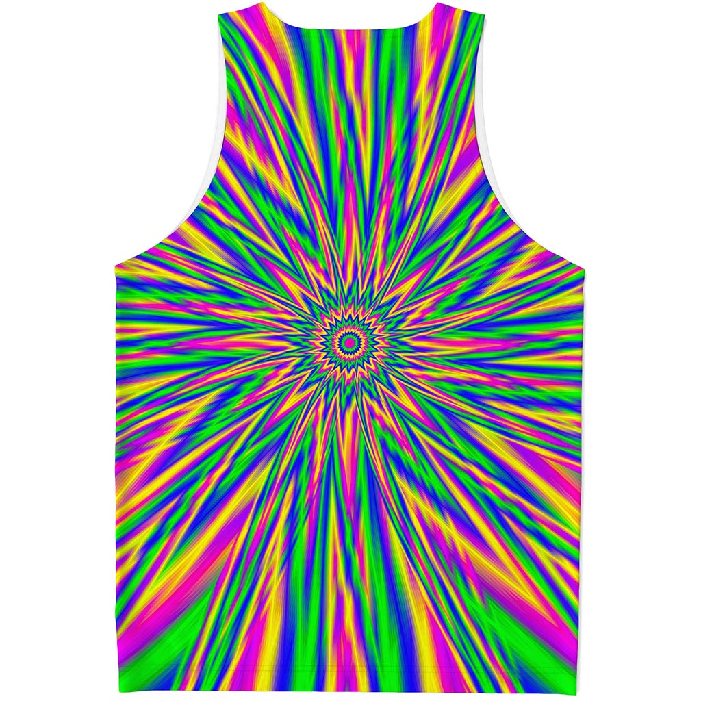 Vibrant Psychedelic Optical Illusion Men's Tank Top