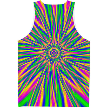 Vibrant Psychedelic Optical Illusion Men's Tank Top
