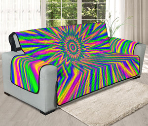 Vibrant Psychedelic Optical Illusion Oversized Sofa Protector