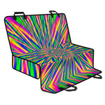 Vibrant Psychedelic Optical Illusion Pet Car Back Seat Cover