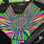 Vibrant Psychedelic Optical Illusion Pet Car Back Seat Cover