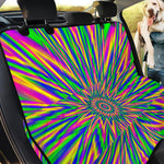 Vibrant Psychedelic Optical Illusion Pet Car Back Seat Cover